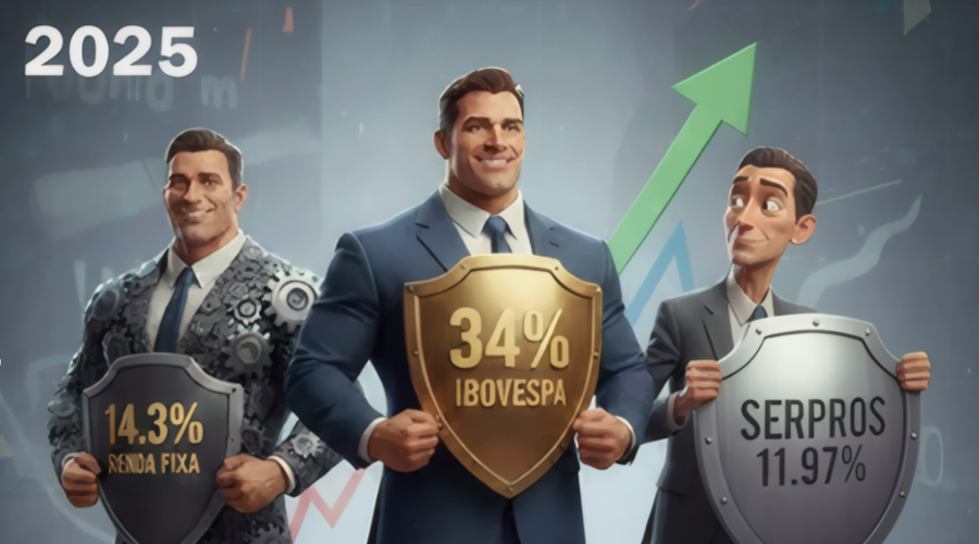 2025: SERPROS bate meta atuarial com 11%, CDI alcança 14,3% e Bolsa 34%
